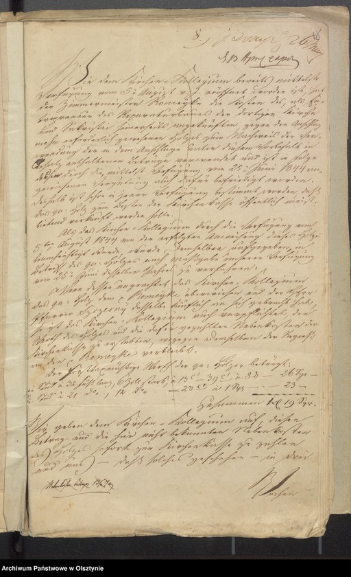 image.from.unit.number "Beläge zur Rechnung der Kirchen Kasse zu Widminnen"
