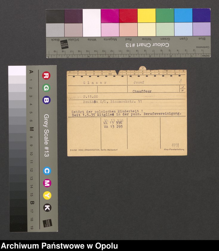 Obraz 3 z jednostki "[Glaser Josef, ur. 2.11.1900, zam. Beuthen]"