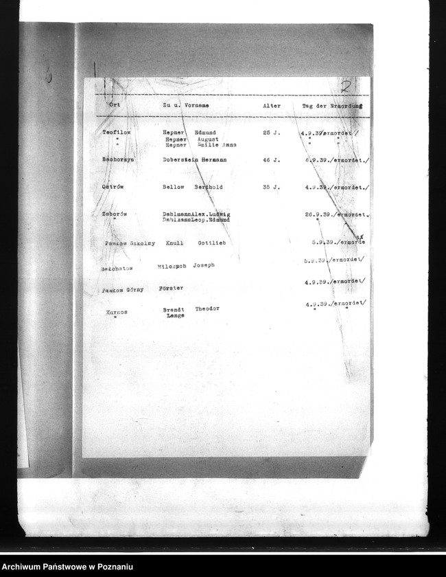 Obraz 11 z jednostki "Zweigstelle Litzmannstadt (Łódź) Totenlisten. Wykazy Niemców z różnych powiatów, zaginionych w 1939 roku"