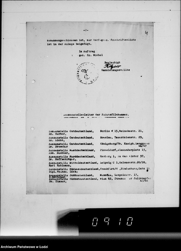 Obraz 8 z jednostki "Korrespondenz Firma Hans Rosenfeld-Büromebel mit Getto-Verwaltung betr.Büromebel"