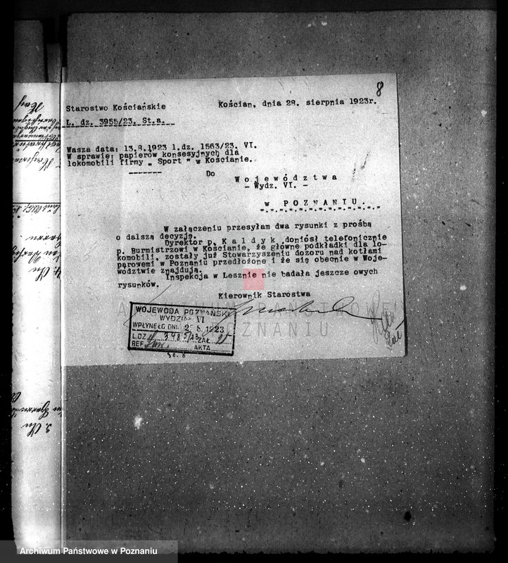 Obraz 13 z jednostki "Towarzystwo Akcyjne "Sport" w Kościanie Fabryka przyborów sportowych w Kościanie nr woj. kotła 1923"