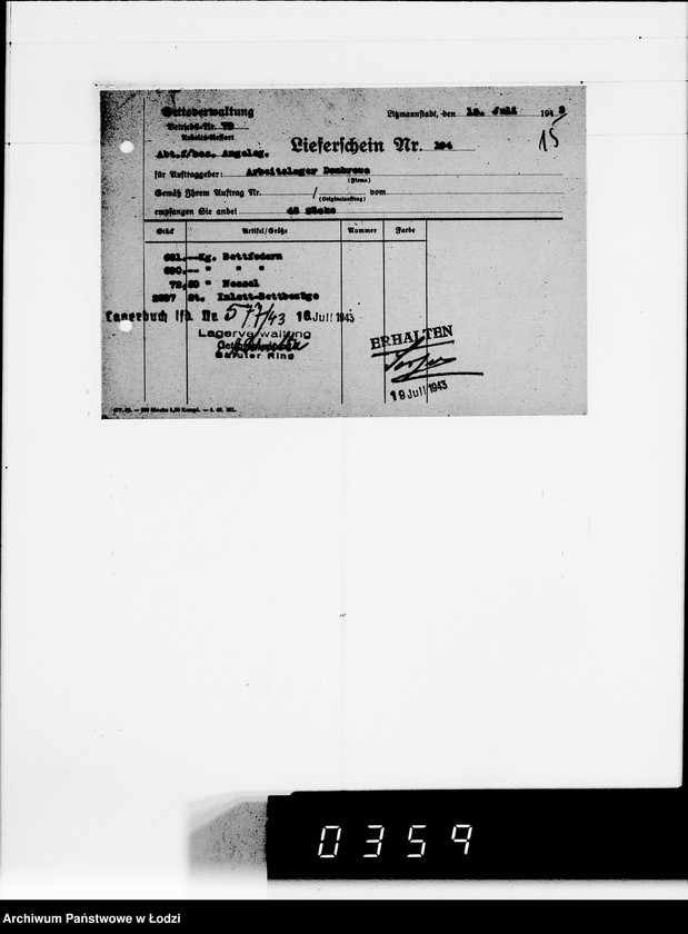 Obraz 19 z jednostki "Lieferscheine Pabianice"