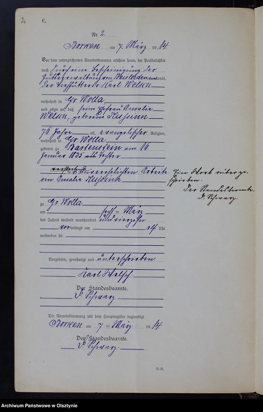 image.from.unit.number "Sterbe-Neben-Register Nr 1 - 19 [ Księga zgonów - wtóropis ]"