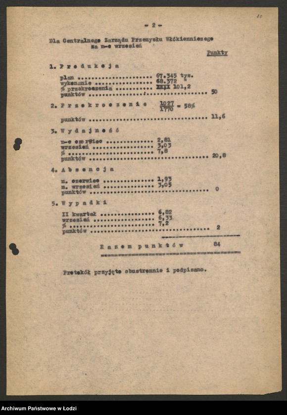 Obraz 11 z jednostki "Współzawodnictwo pracy; protokoły z narad ogólnołódzkich, sprawozdania różnych dyrekcji Centralnego Zarządu Przemysłu Włókienniczego"