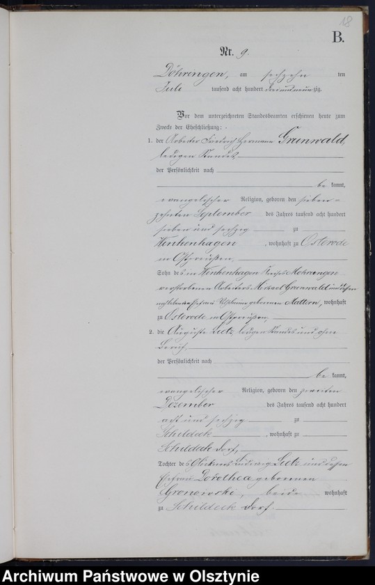 image.from.unit.number "Heiraths-Neben-Register Nr 1 - 19"