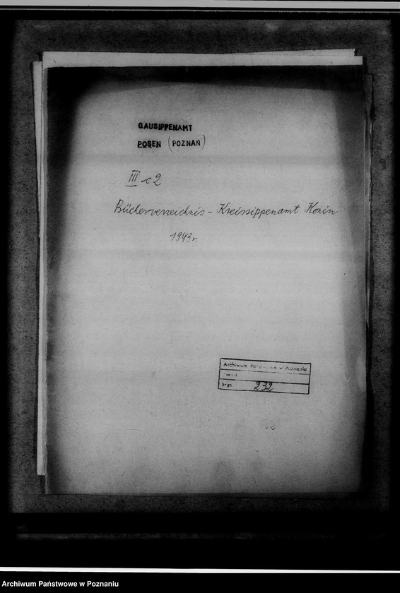 image.from.unit.number "Bücherverzeichnis, Kreissippenamt Konin"