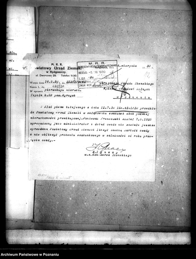 Obraz 20 z jednostki "Operat szacunkowy majątku Topola powiatu wyrzyskiego"