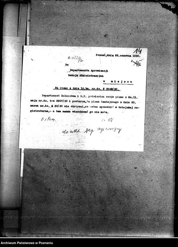 Obraz 18 z jednostki "Departament Aprowizacji"