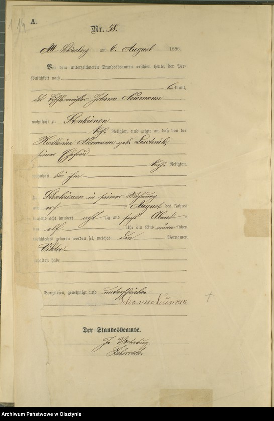 image.from.unit.number "Geburts-Haupt-Register Tom I,Nr 45 - 60"