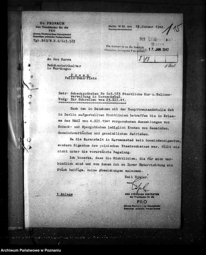 Obraz 19 z jednostki "Hermannsbad- Vorkriegsschulden (Ciechocinek)"