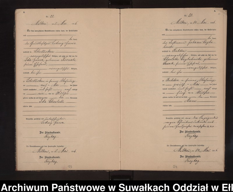 image.from.unit.number "Geburts-Neben-Register des Preussischen Standes-Amtes Stasswinnen Kreis Lötzen"