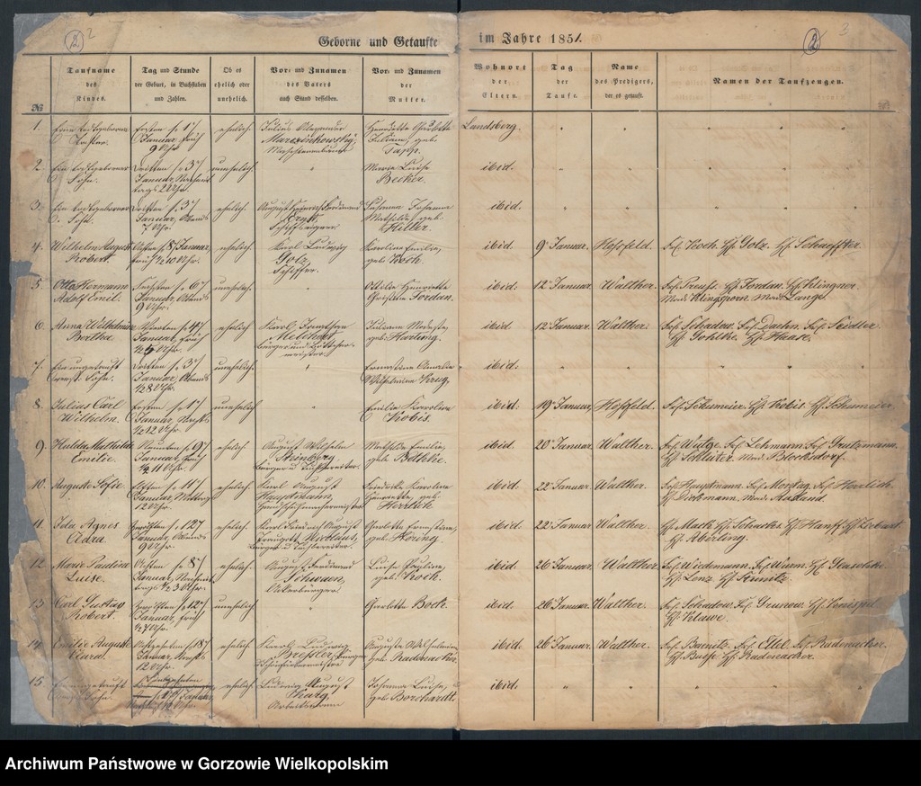 image.from.unit.number "Duplikate der St. Marienkirche zu Landsberg an der Warthe (zawiera też księgę zgonów Konkordien Kirche z 1851 r.)"