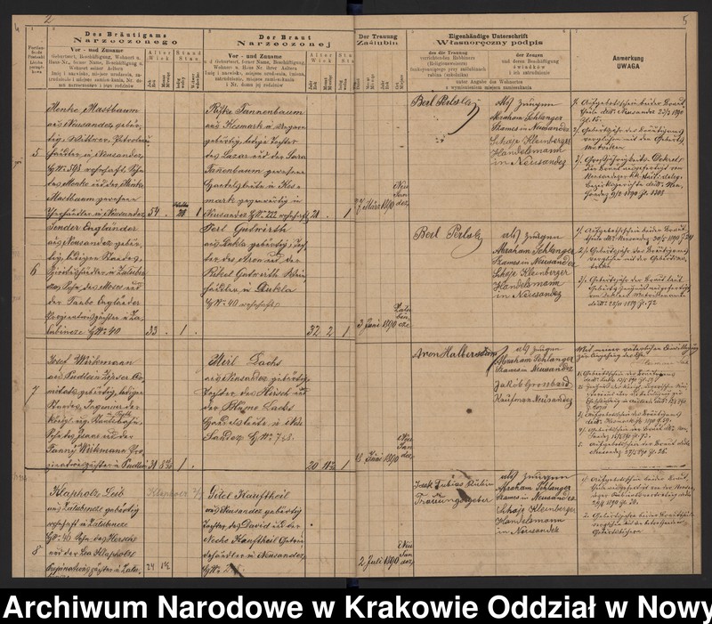 Obraz 5 z jednostki "Księga małżeństw"
