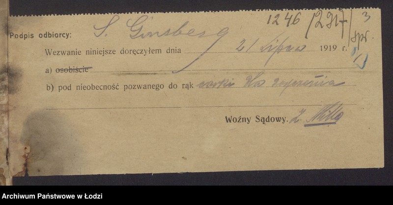 Obraz 5 z jednostki "Mozes Grinsberg - sprzedaż towarów manufakturowych"