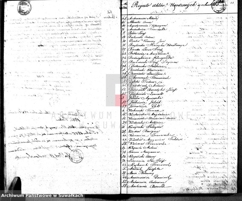 image.from.unit.number "Duplikat Aktów Urodzonych, Zaślubionych i Zmarłych Parafii Katolickiej Kaletnik z Roku 1855"