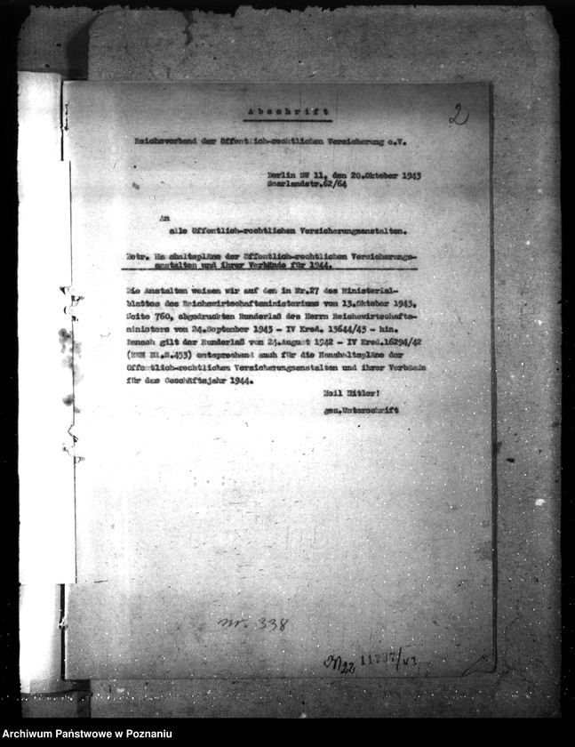 Obraz 6 z jednostki "Haushaltspläne der Posenschen Feuer- und Lebensversicherung"