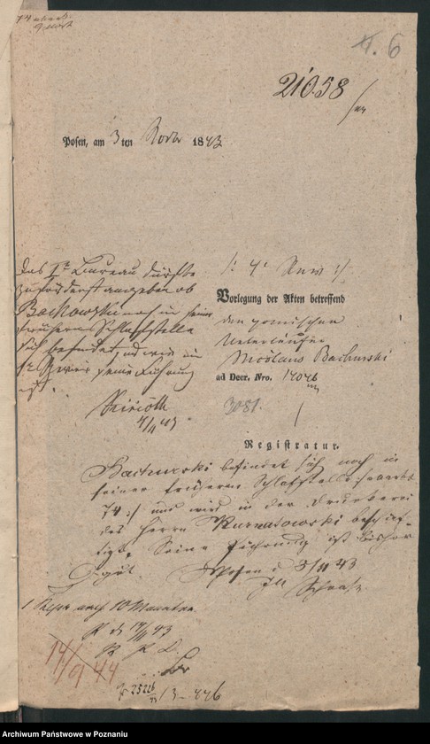 Obraz 9 z jednostki "A. betr. den polnischen Überläufer Lithografen Nicolaus Bachurski /Leon Lambruczewski/"