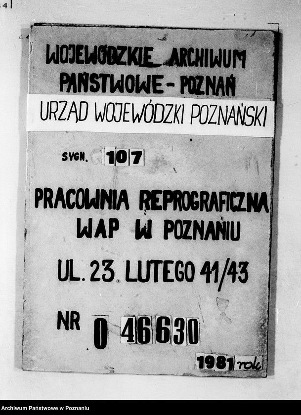 Obraz 1 z jednostki "Spisy spraw /Referat IV/ Wydział Pracy i Opieki Społecznej"