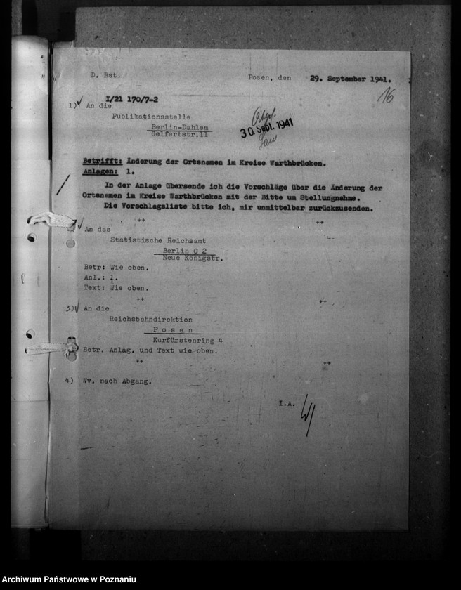 Obraz 20 z jednostki "Ortsnamenänderung - Kreis Warthbrücken (Koło)"