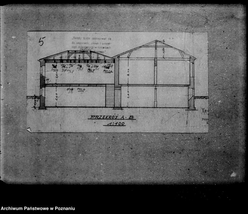 Obraz 10 z jednostki "Rysunek na rozbudowę gorzelni rolniczej w dobrach rycerskich O. Hantelmanna w Rokietnicy powiat poznański"