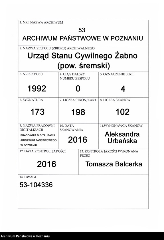 Obraz 1 z jednostki "Sterbe-Haupt-Register"