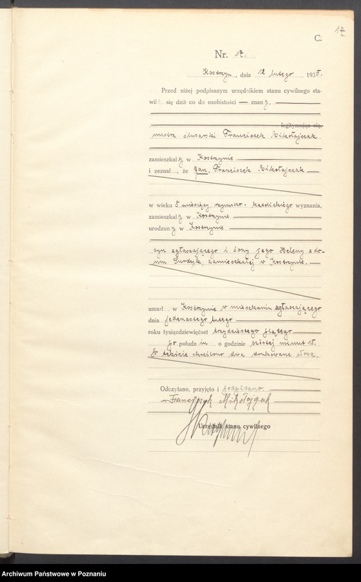 Obraz 19 z jednostki "Rejestr główny zgonów"