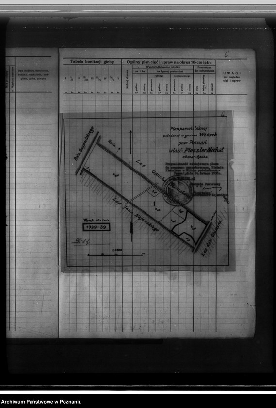 Obraz 10 z jednostki "Program urządzenia gospodarstwa leśnego dla Michała Plenzlera w gminie Wiórek powiat. poznański 1929-1939"