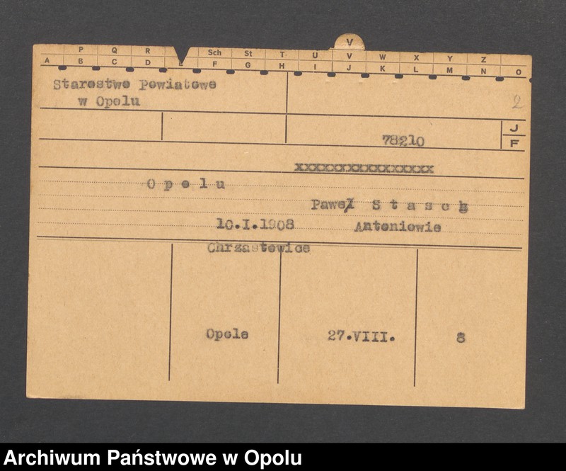 Obraz 4 z jednostki "[Wieczorek Franz, ur. 13.09.1866 r., zam. Neu Karmen]"