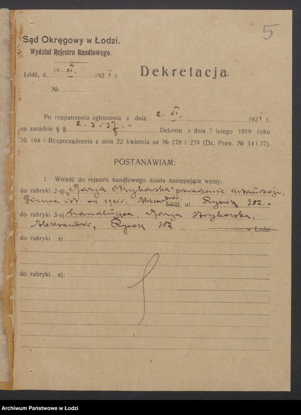 Obraz 7 z jednostki "Józef Strykowski – restauracja"