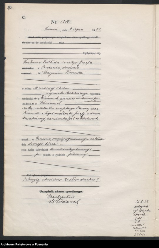 image.from.unit.number "Księga miejscowa zgonów tom III [Rejestr główny zgonów]"