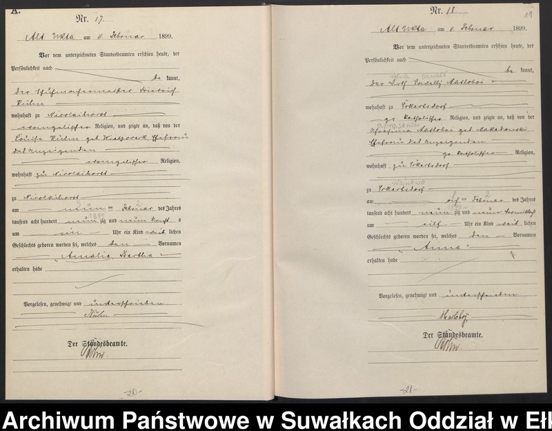 image.from.unit.number "Geburts-Haupt-Register des Königlichen Preussischen Standes-Amtes Alt Ukta Kreis Sensburg"