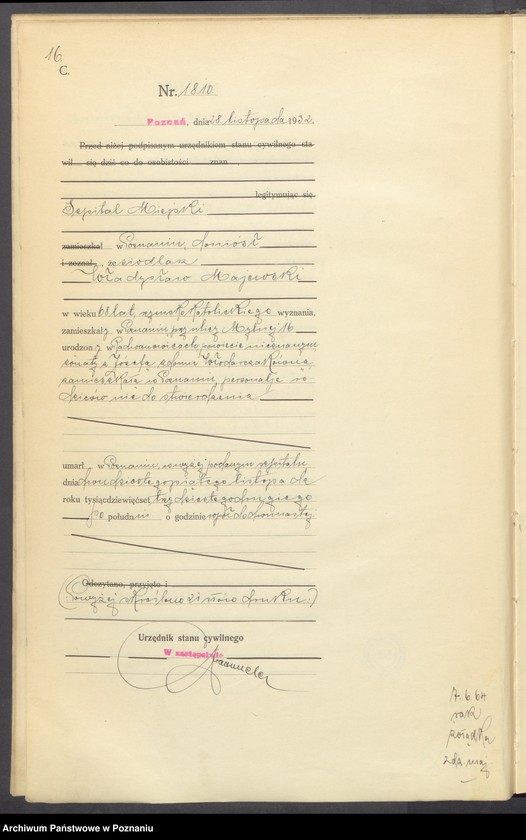 Obraz 18 z jednostki "Księga miejscowa zgonów tom IV [Rejestr główny zgonów]"