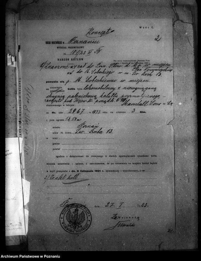 image.from.unit.number "Fabryka wyrobów woskowych M. Sobecki w Poznaniu św. Rocha  nr woj. 690"