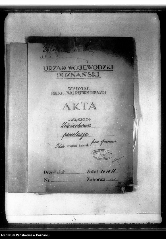 Obraz 4 z jednostki "Parcelacja gruntów majątku Zdziechowo powiat gnieźnieński"