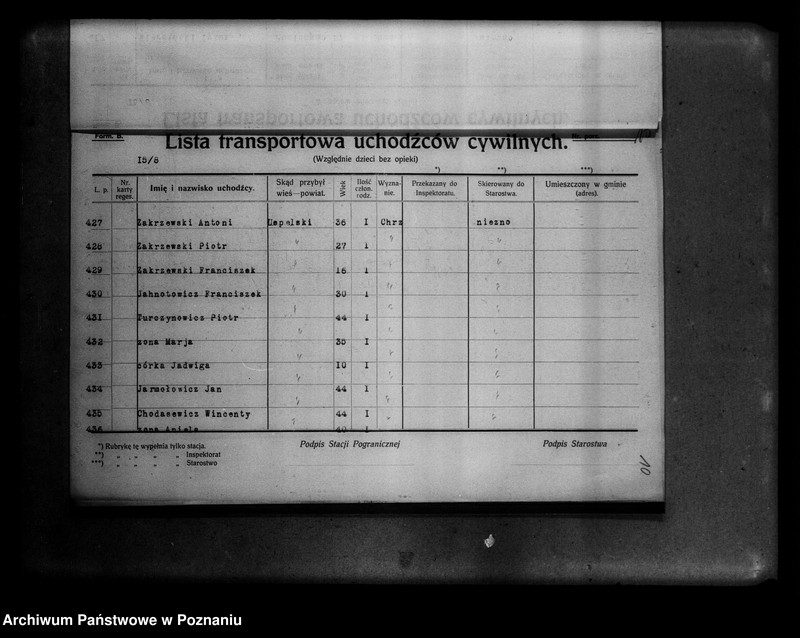 Obraz 14 z jednostki "Lista uchodźców cywilnych."