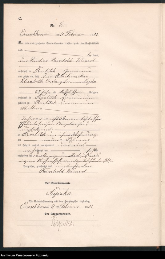 Obraz 9 z jednostki "Sterbe-Neben-Register"