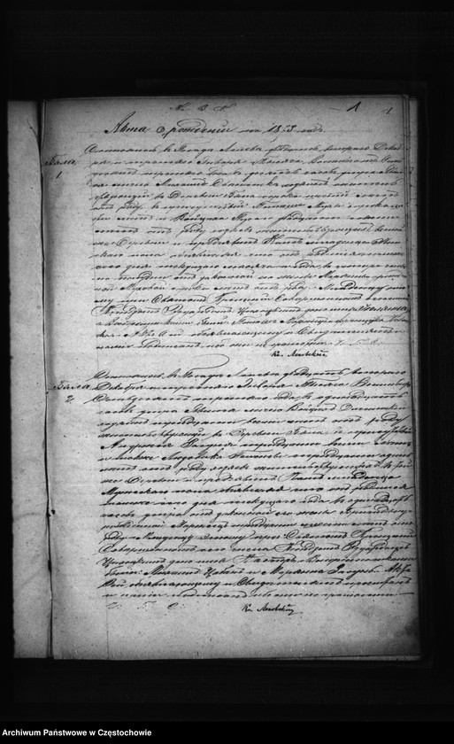 Obraz z jednostki "Duplikat księgi urodzeń, małżeństw i zgonów z 1873 roku"