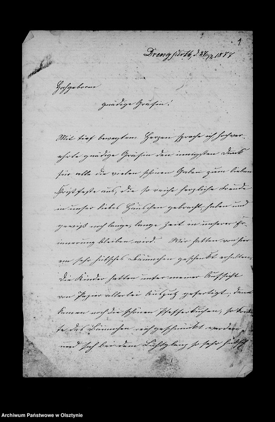 image.from.unit.number "/Monatsberichte der Waisenmutter Louise Lamprecht üer das Mädchenwaisenhaus in der Vorstadt Drengfurth an Anna Gfin Lehndorff geb Gfin Hahn/"