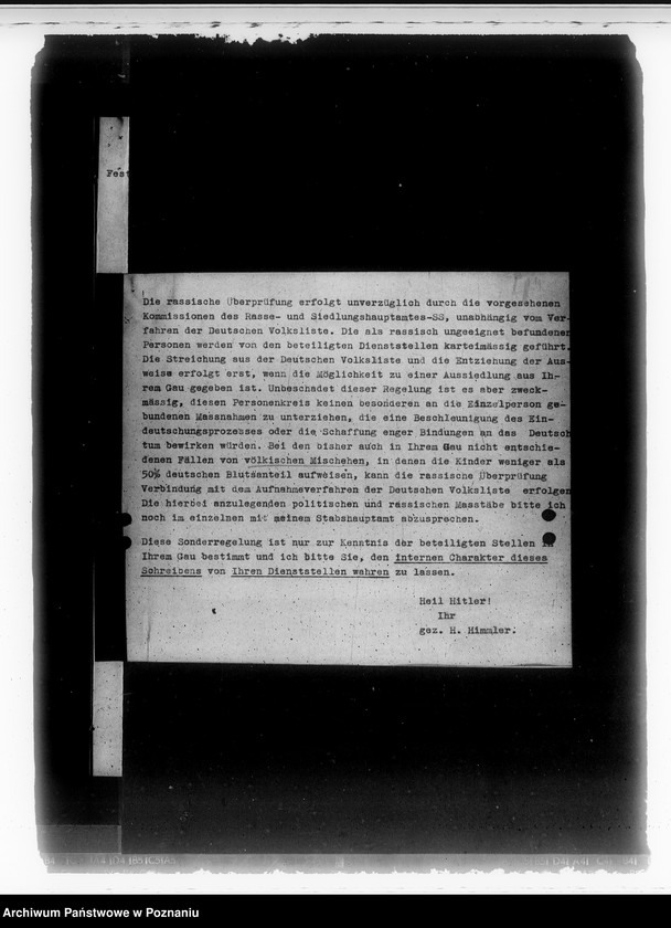 Obraz 8 z jednostki "Rassische Überprüfung der Angehörigen der Abteilung 3"