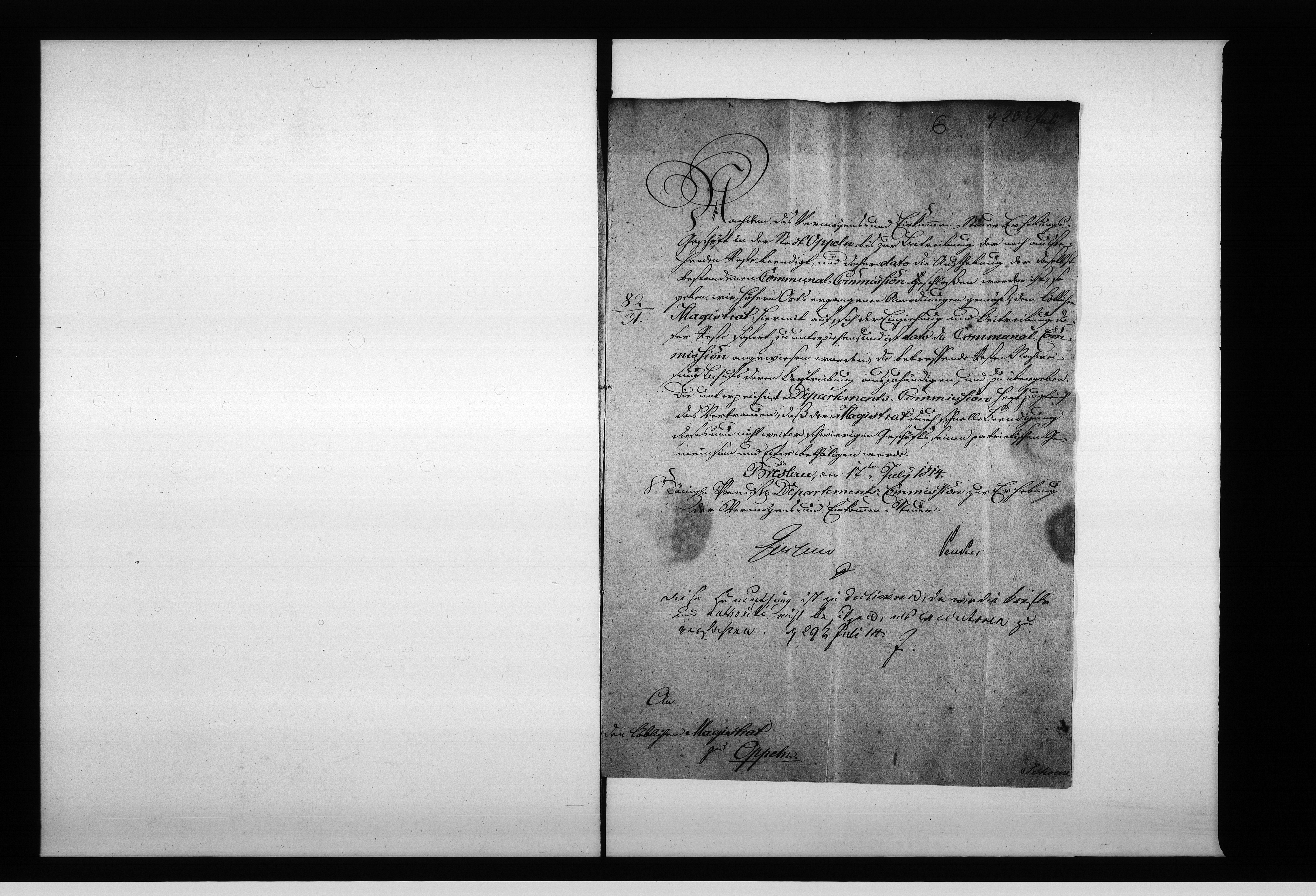 Obraz 11 z jednostki "Acta Generaliades Magistrats zu Oppeln von Beytreibung der Vermögens und Einkommens Steuer-Reste bey der Stadt Oppeln Vol. I de anno 1814"