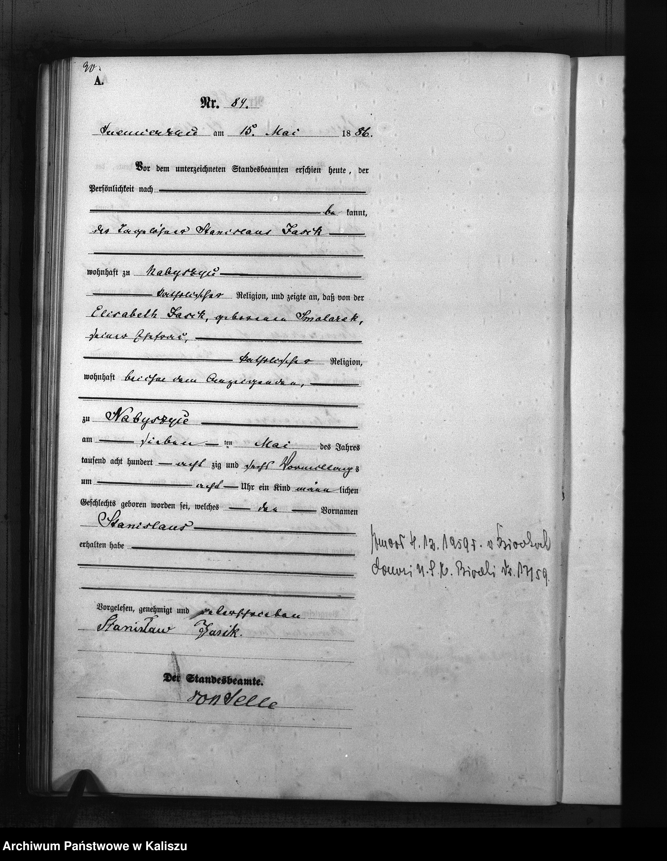 Skan z jednostki: [Księga urodzeń]