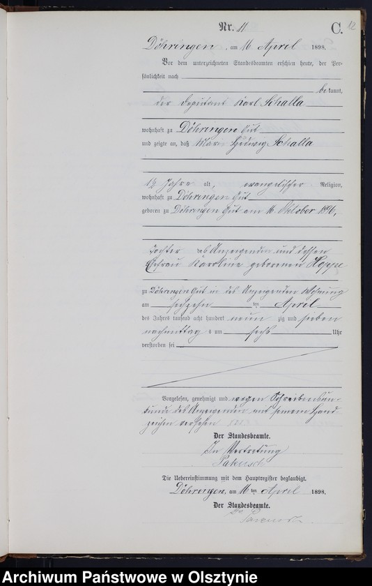 image.from.unit.number "Sterbe-Neben-Register Nr 1 - 43"