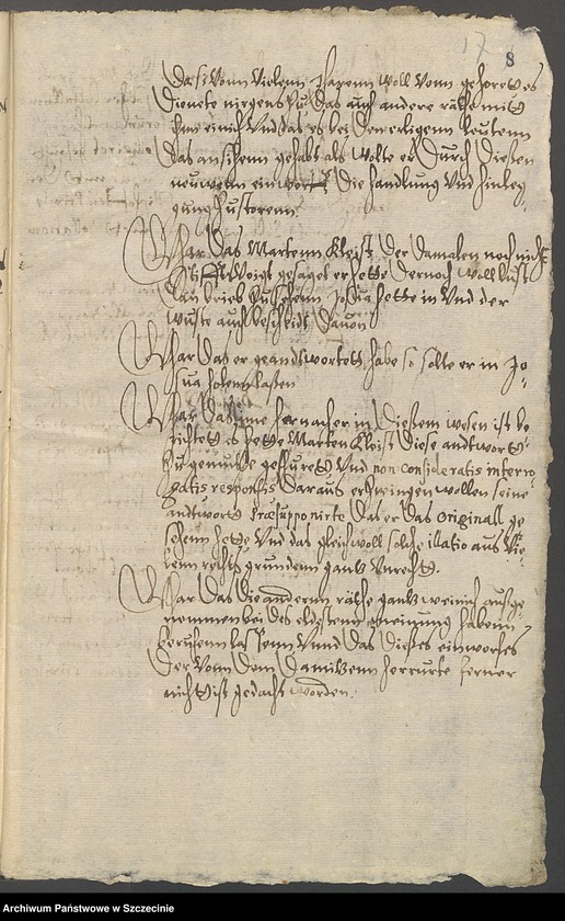 Obraz 19 z jednostki "Dr. Christian Schwartz contra Stiftsvogt Martin v[on] Kleist und den Kammerrat Reimer v[on] Wolde zu Dargen [Dargiń] und Wusterbarth [Ostre Bardo]."