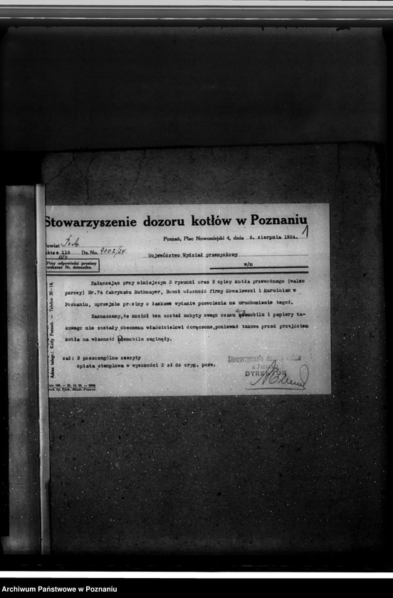 Obraz 5 z jednostki "Zakładanie i utrzymanie dróg i szos Kowalewski i Marciniak w Poznaniu nr woj. kotła 1111"