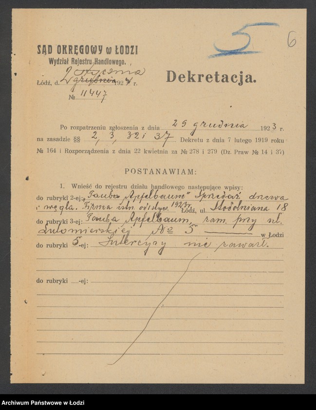 Obraz 8 z jednostki "Fauba Epelbaum – sprzedaż drzewa opałowego i kartofli"