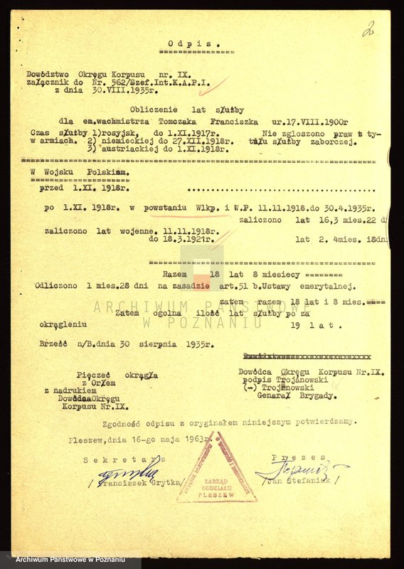 Obraz 15 z jednostki "Życiorysy powstańców wielkopolskich: T - tom ll /Tomczak Franciszek - Tyrakowski Franciszek/."