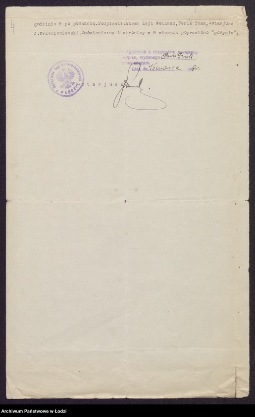 Obraz 6 z jednostki "Abram Lajb Wajnman- wyrób i sprzedaż towarów bawełnianych"