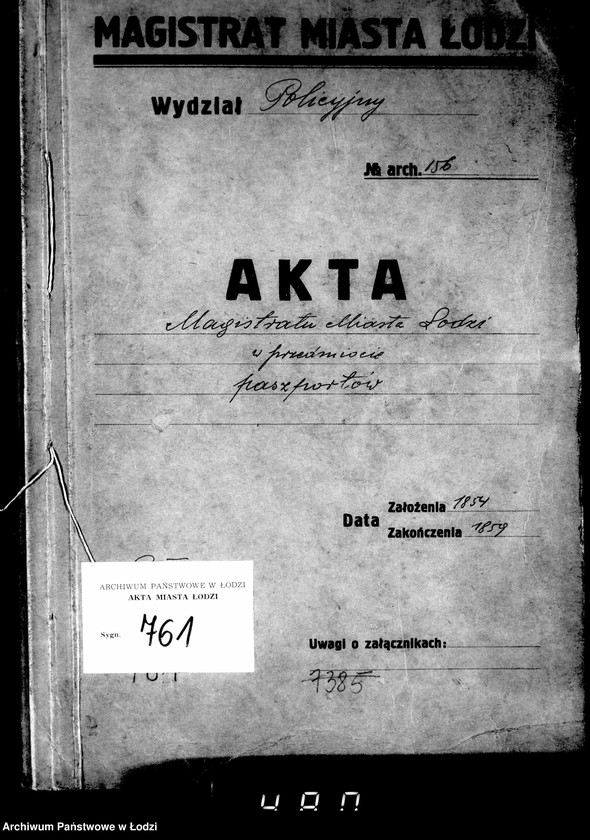 Obraz 4 z jednostki "Akta w przedmiocie paszportów"