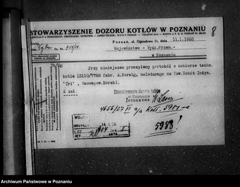 Obraz 13 z jednostki "Towarzystwo robót inżynieryjnych "Tri" w Poznaniu nr woj. 5983"