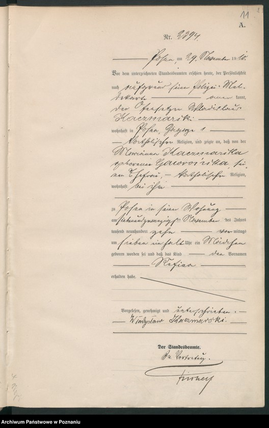 Obraz 12 z jednostki "Księga miejscowa urodzeń tom V [Rejestr główny urodzeń]"